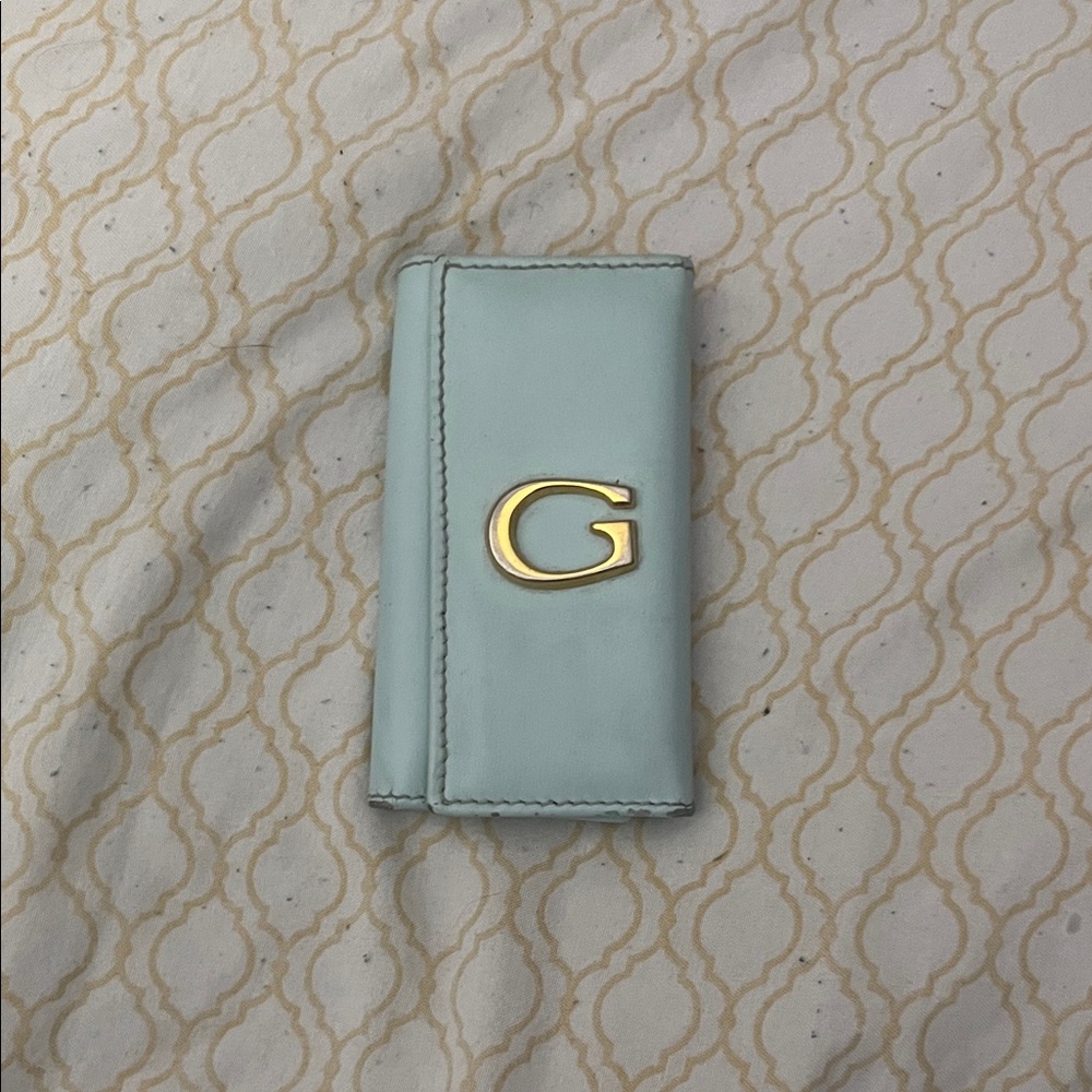 Gucci Light Blue/Teal key holder with gold
